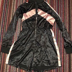 Long sleeve satin romper